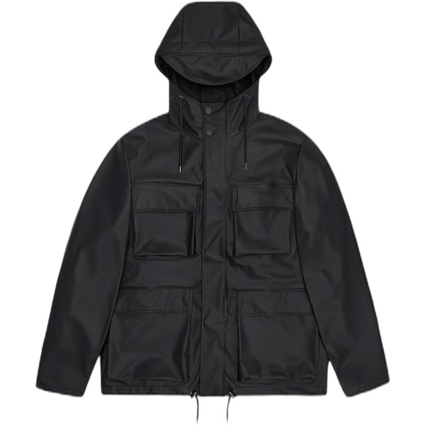 Giacca Rains Pocket Jacket W3 - Black-image