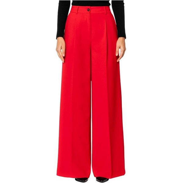 pantaloni donna rue•8isquit - panta palazzo cady - rosso