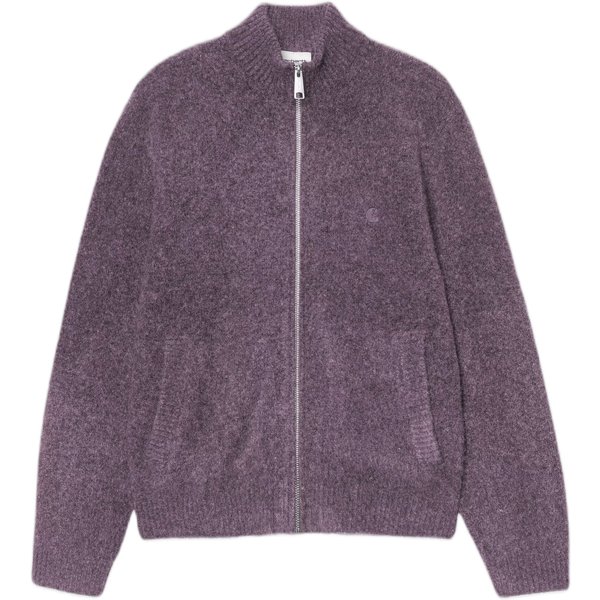 maglione carhartt wip curtis sweater jacket - tangled shady purple