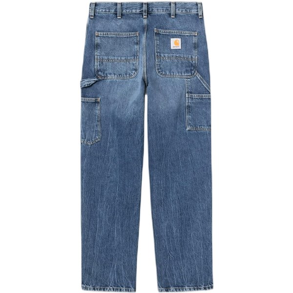 jeans carhartt wip single knee pant - blue marble used wash