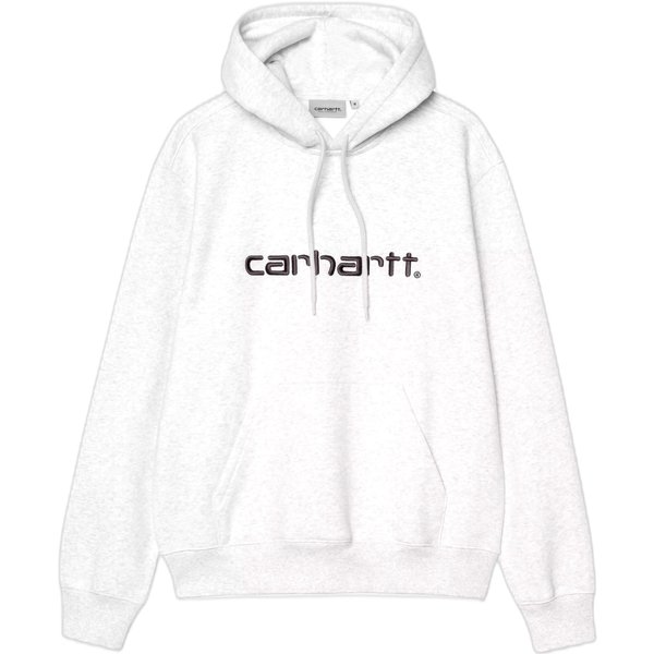 felpa carhartt wip hooded carhartt sweat - ash heather / graphite
