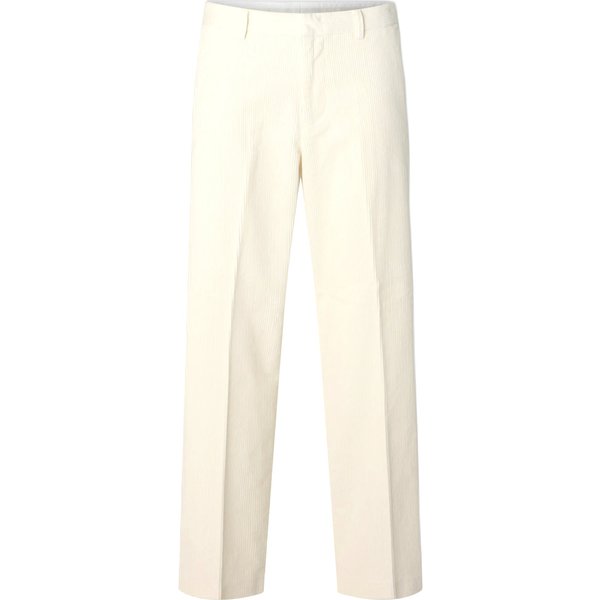 pantaloni selected homme loose luke corduroy pant - egret