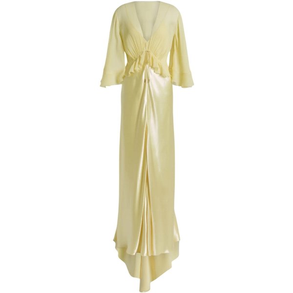 Vestiti Da Sera E Cerimonia Donna Alberta Ferretti - Abito Shiny Satin - Giallo-image