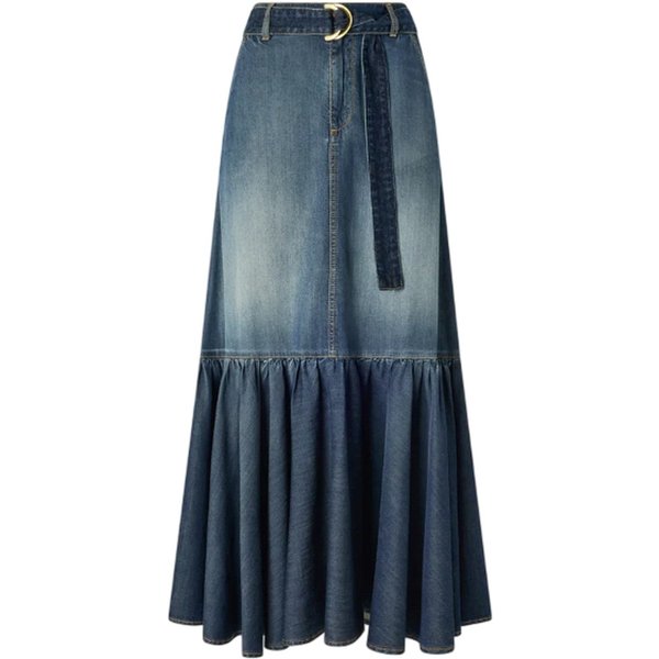 gonne casual donna pinko - guardiano gonna light denim - denim