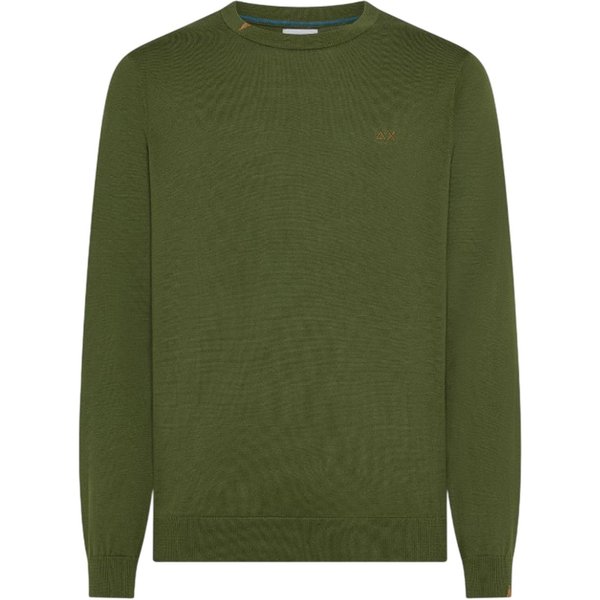 maglioni uomo sun68 - sweater basic l/s - verde