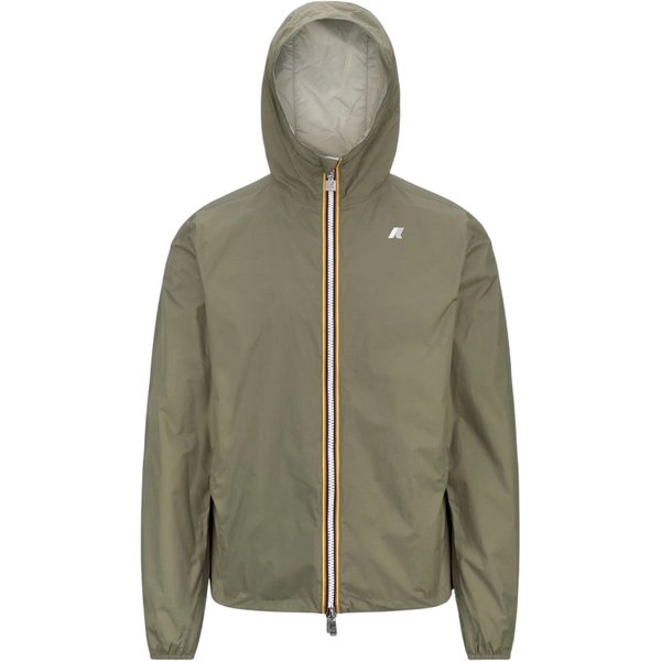 giacche uomo k-way - jake plus.2 double green lichen - verde
