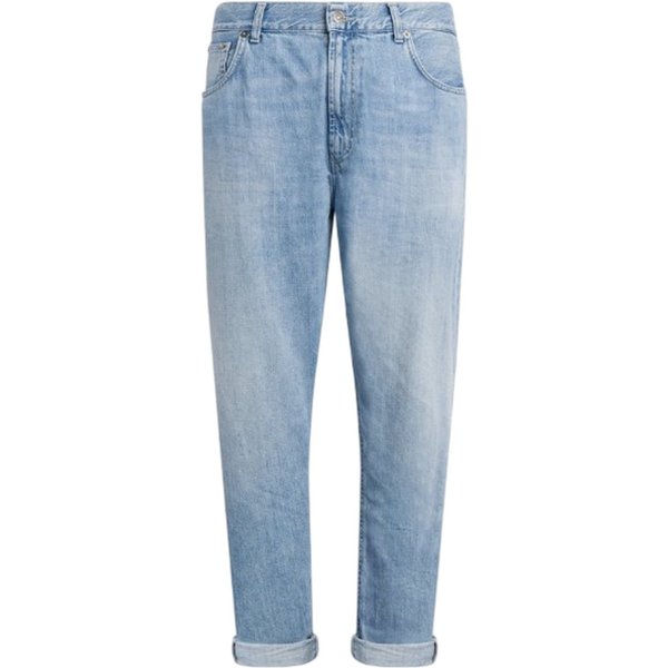 jeans uomo dondup - jeans 5 tasche loose ervin in denim fisso cross bl - blu