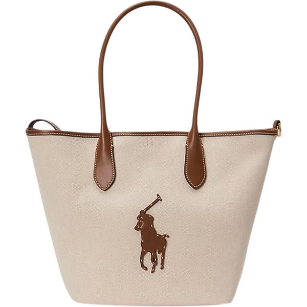 borse a spalla donna ralph lauren - md blpt tte tote medium - beige