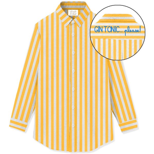 camicie donna mc2 saint barth - brigitte cotton stripes mid v gin 92 emb - multicolore