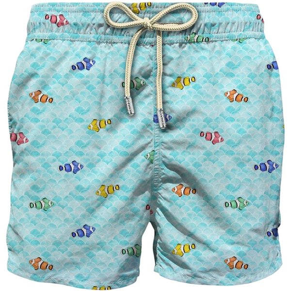 pantaloncini e calzoncini uomo mc2 saint barth - lighting micro stretch joy fish 56 - multicolore