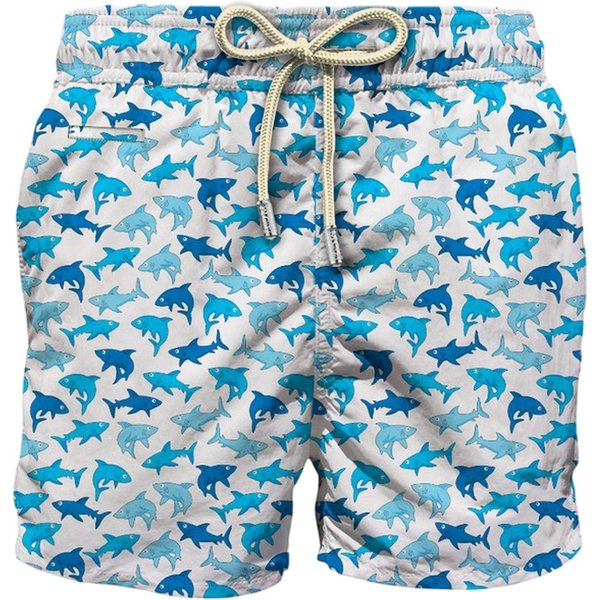 pantaloncini e calzoncini uomo mc2 saint barth - lightingmicro fantasy shark trouble 0131 - multicolore