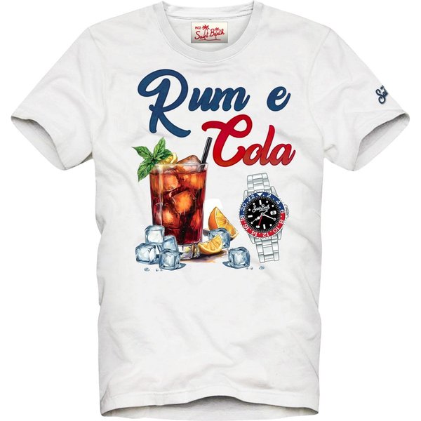 t-shirt uomo mc2 saint barth - denver rum e cola 01n - bianco