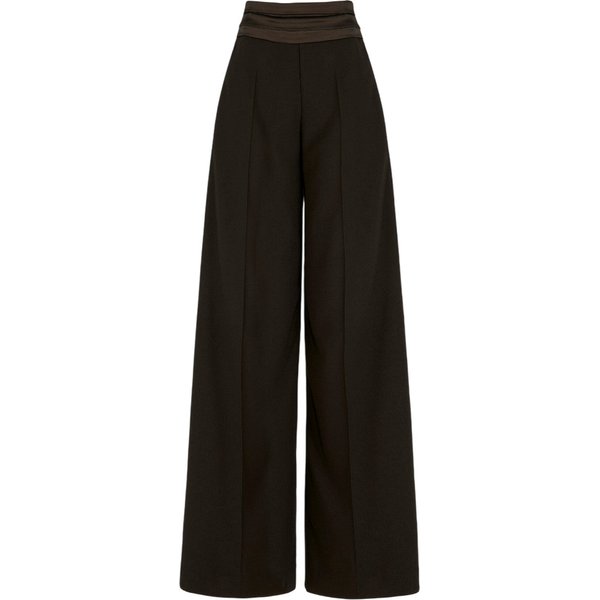 Pantaloni Donna D.Exterior - M-Enver Satin Pant Largo Smoking - Nero-image