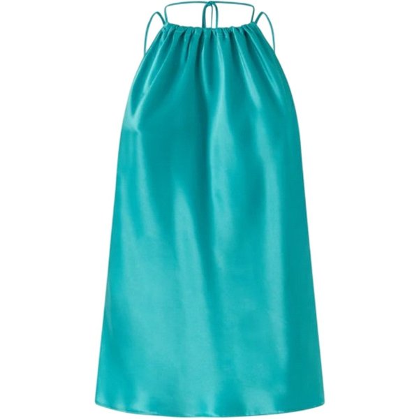 Canotte E Top Donna Pinko - Carota Top Satin - Verde-image