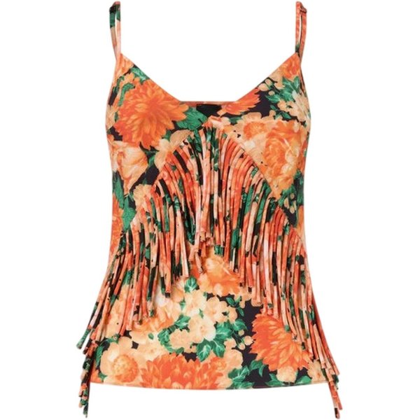 Canotte E Top Donna Pinko - Caneto Top Tela Washed - Arancione-image