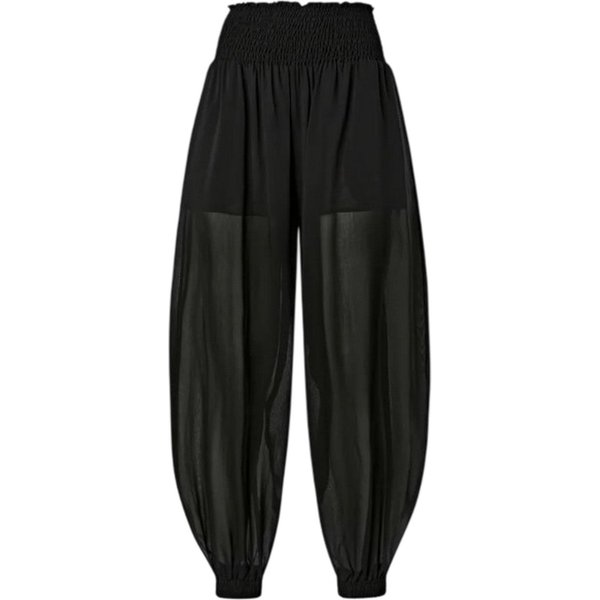 pantaloni donna pinko - bore pantalone voile viscosa - nero