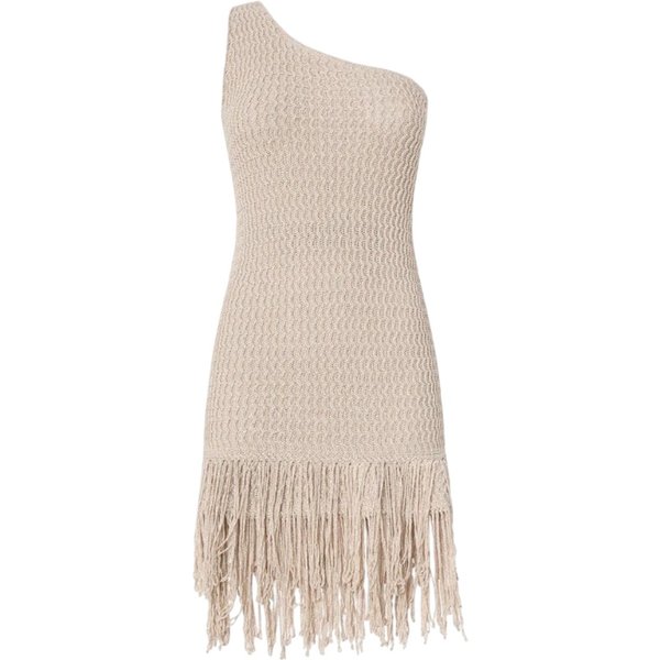 Vestiti Casual Donna pinko - Juniperos Abito Openwork - Grigio-image