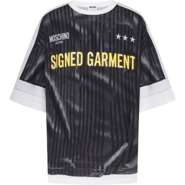 T-Shirt Uomo Moschino Jeans - T-Shirt Jersey Di Cotone Organico - N.D.-image