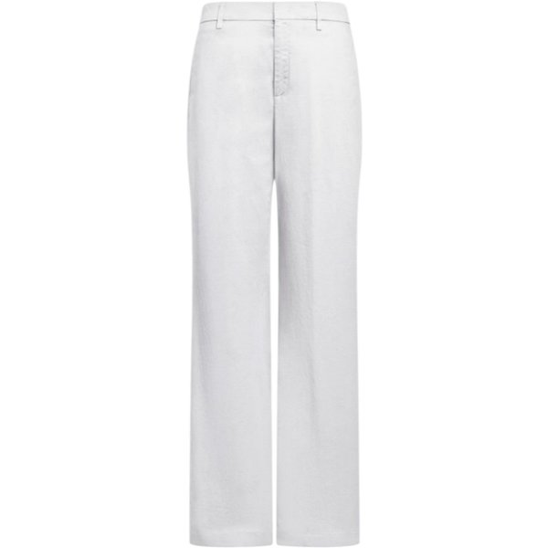 Pantaloni Donna Dondup - Pantalone Wide Leg Janice In Gabarsdina - Bianco-image