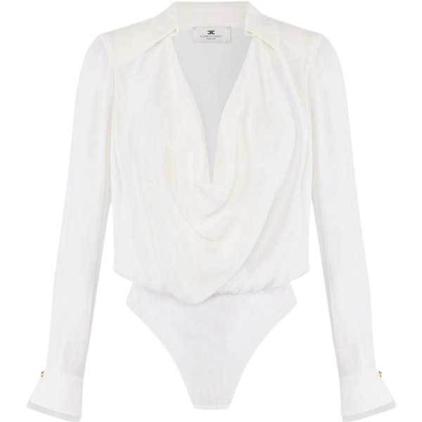 Bluse E Camicie Donna Elisabetta Franchi - Camicia A Body - Avorio-image