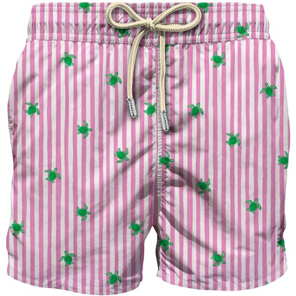 pantaloncini e calzoncini uomo mc2 saint barth - lighting micro stretch turtle w stripes 21 - multicolore
