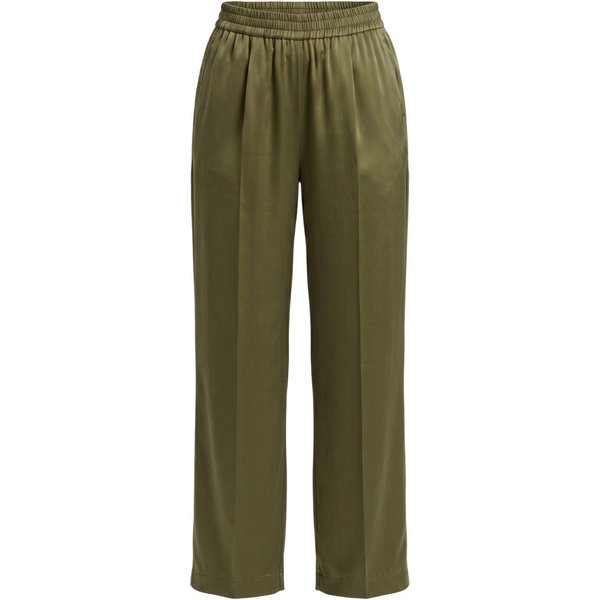 pantaloni donna maria bellentani - pantalone con elastico - verde militare