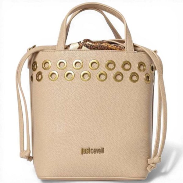 Just Cavalli Borsa A Mano Foulard Eyelets Donna Naturale In Similpelle-image