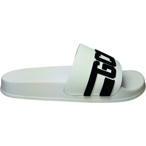 Scarpe Uomo Gcds Sliders Logo Chain White-Black-image
