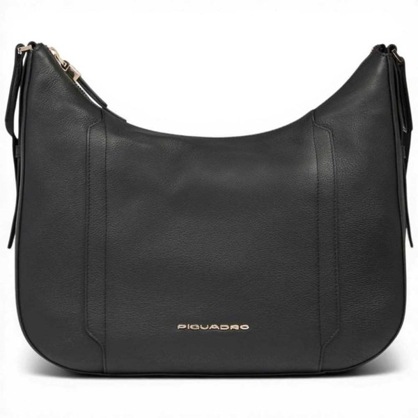 Piquadro Borsa a tracolla W92 Donna Nero in Pelle con Porta iPad mini