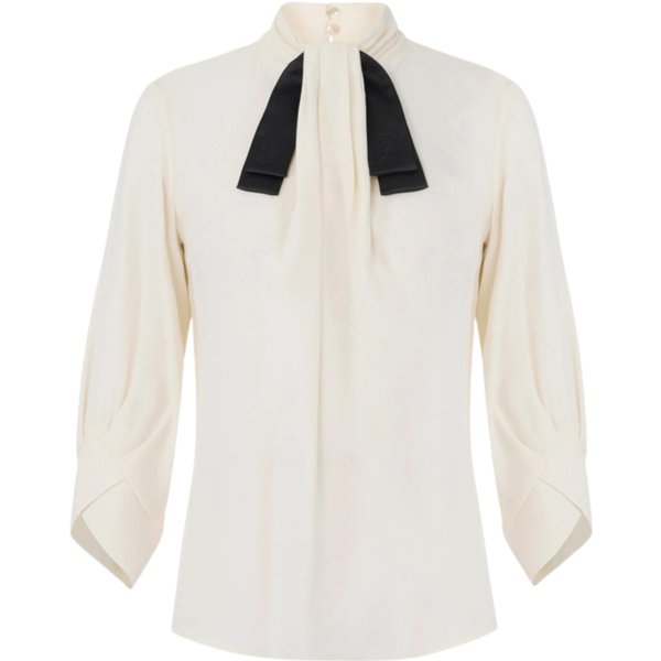 Blusa IN Georgette Elisabetta Franchi CON Cravattino-image