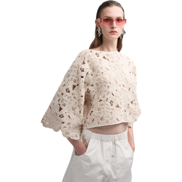 Blusa Donna Cogo In Macrame'-image