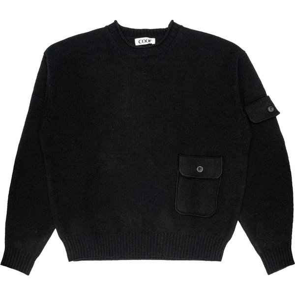 MAGLIA Uomo Coor WOOL CROPPED POCKET CREWNECK