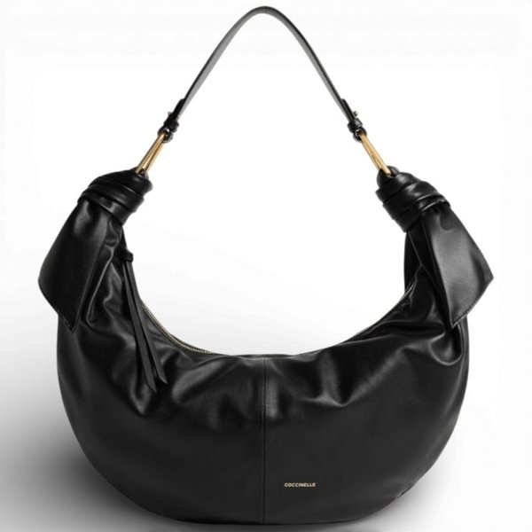 Coccinelle Borsa a spalla Furoshiki Puffy Donna Nero in Pelle