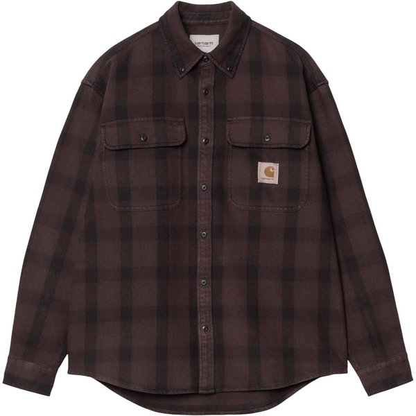 Carhartt Wip L/S Edmands Check Shirt Camicione A Quadri In Cotone - Natural / Palisander-image