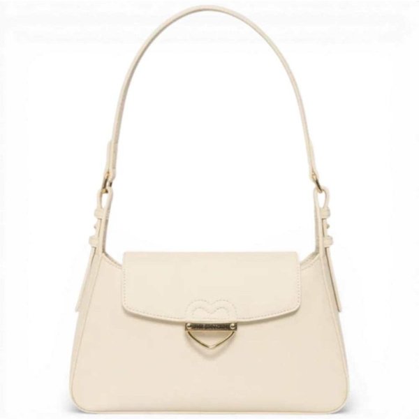 Love Moschino Borsa Shopping Logo Zip Donna Avorio In Eco-Pelle-image