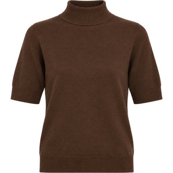SOFT NINA Akep Pullover dolcevita ricamato manica corta