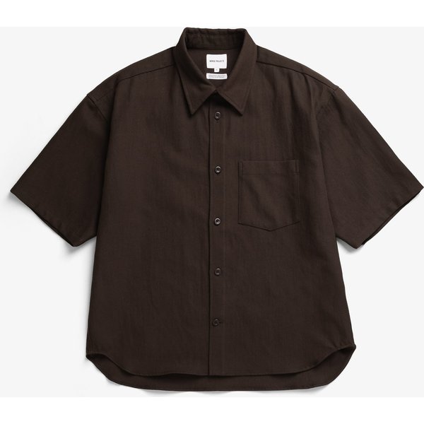 Ulriken Oversized Cotton Linen Twill Ss Shirt-image