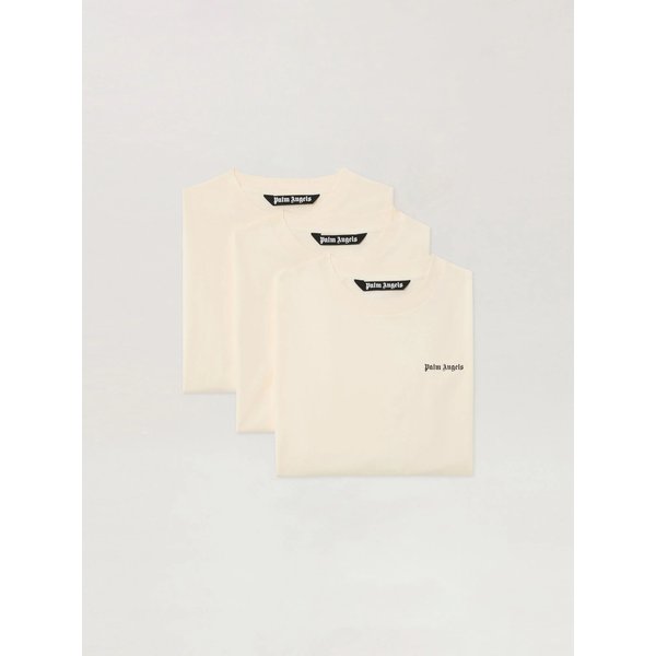 3 Pack t-shirt Uomo PALM ANGELS classic logo bianco