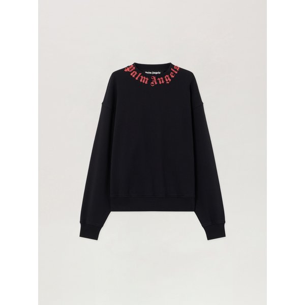 Felpa Girocollo Uomo Palm Angels Neck Logo Nero-image