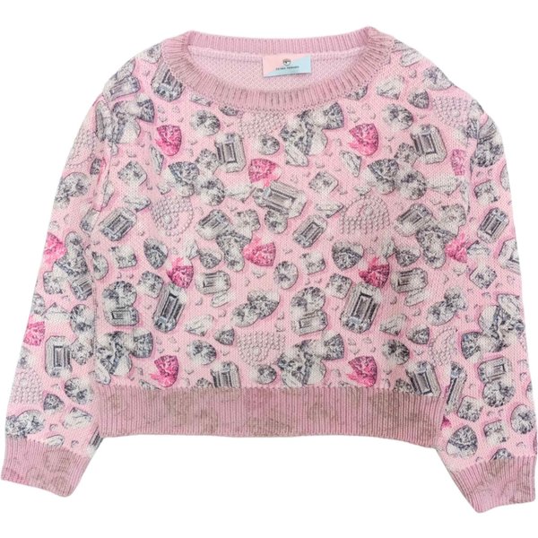 Chiara Ferragni - Maglione Lana 090F A Fantasia Rosa 59B606 2053-image