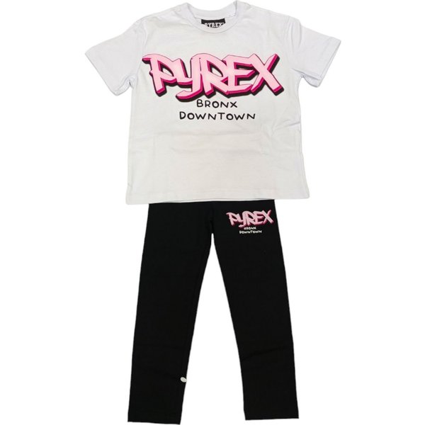 Pyrex - T-Shirt+Leggings Bianco/Rosa S4PYBGTL199-image