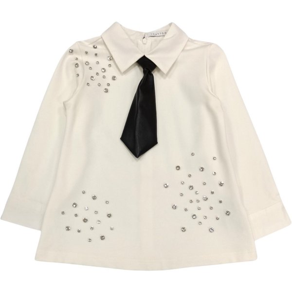 To Be Too - Abito Bianco C/cravatta Nera BF24A614