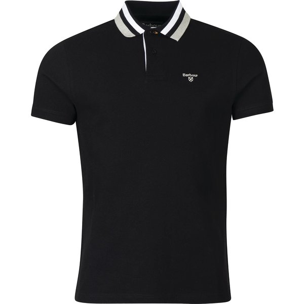 Barbour - Pique Con Collo 3 Colori Nero Bco Grigio MML1069 BK31 NERO