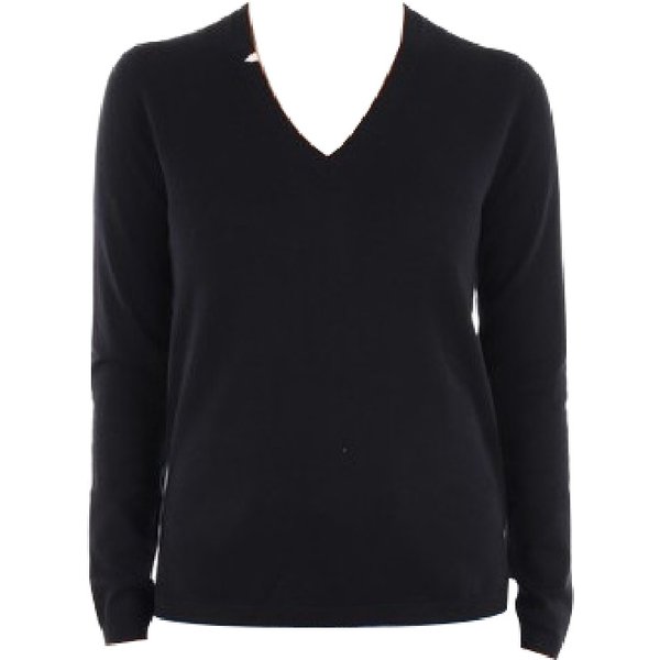 Sun68 - V Neck Solid L/S Nero K30201-image