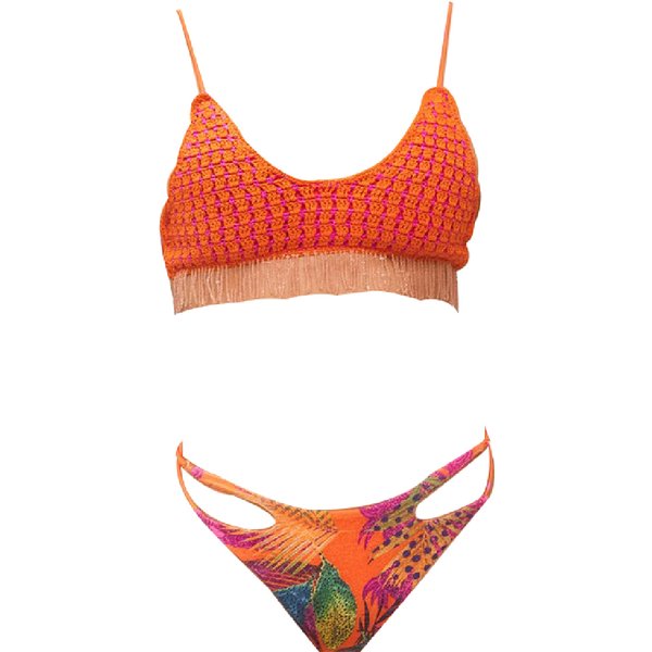 Me Fui - Top,brasiliano Reg. Arancio/fuxia M21-0522X1