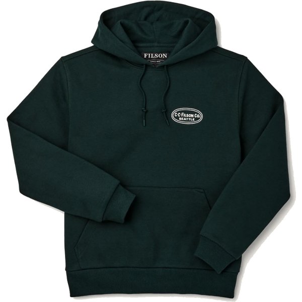 Filson - Prospector Embroidered Hoodie 320 Fir Oval FMFEL0005 K0049