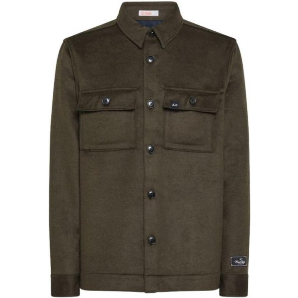 Sun68 - Camicia Con Tasche Verde Militare S43108