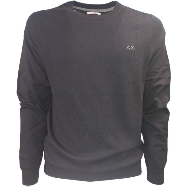 Sun68 - Maglia Round Solid Nero K43101-image