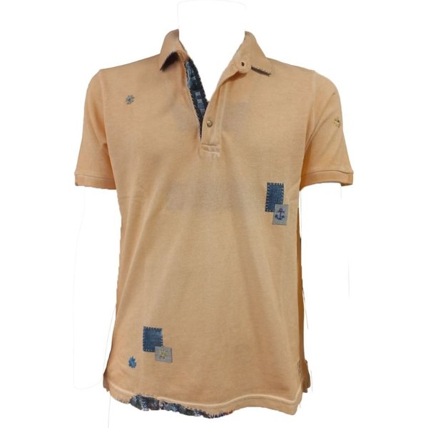 Bob - Polo Piquet Ricamata Albicocca R00381