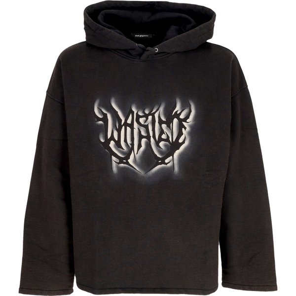 Felpa Cappuccio Uomo Sword Straight Hoodie Faded Black-image